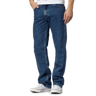 Lee Brooklyn dark stonewash regular fit blue jeans